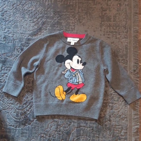 Baby Gap + Disney Mickey Mouse 100% Cotton Knit Sweater | Size 24 moths - Picture 1 of 7